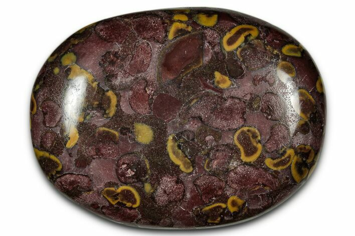 Polished Fruit Jasper Palm Stone - India #342240